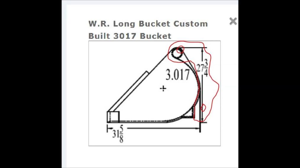 trace out a backhoe bucket part