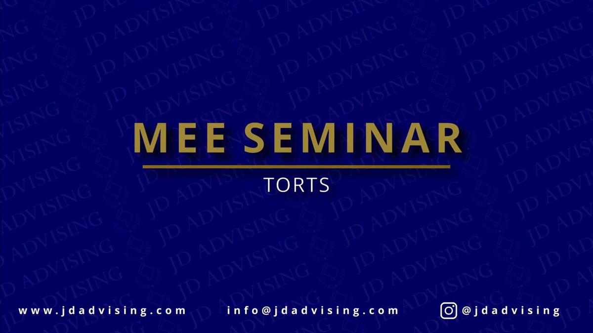 MEE SEMINAR TORTS