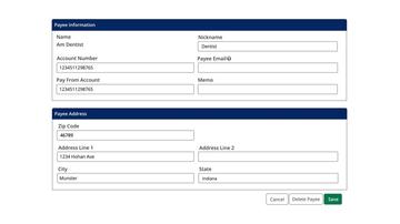 Editing or Deleting a Payee