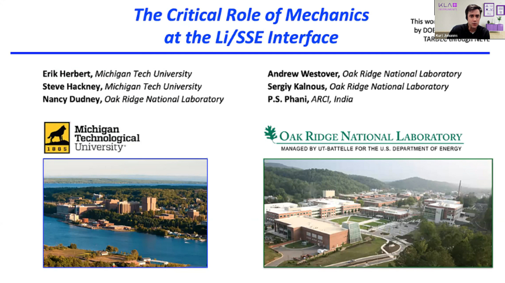 Battery Materials Technology Symposium: The Critical Role of Mechanics at the Li/SSE Interface