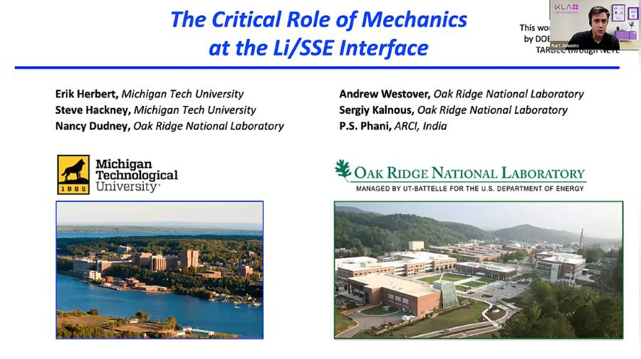 Battery Materials Technology Symposium: The Critical Role of Mechanics at the Li/SSE Interface