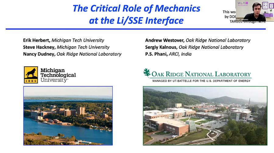 Battery Materials Technology Symposium: The Critical Role of Mechanics at the Li/SSE Interface