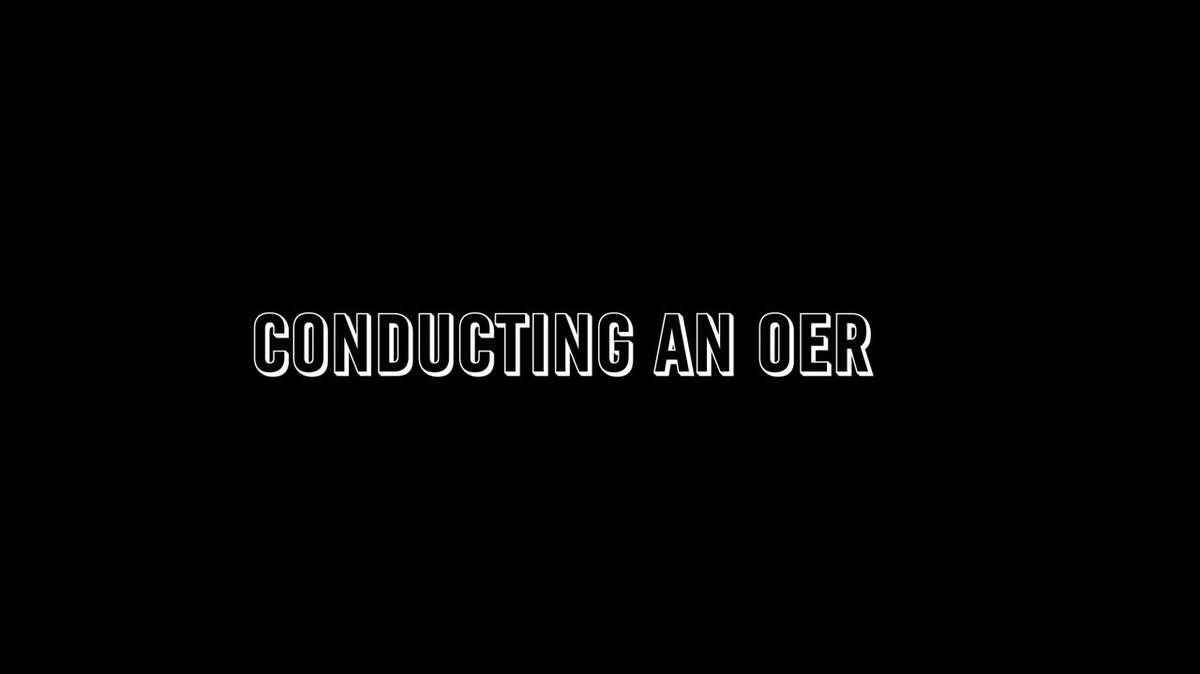 Conducting an OER