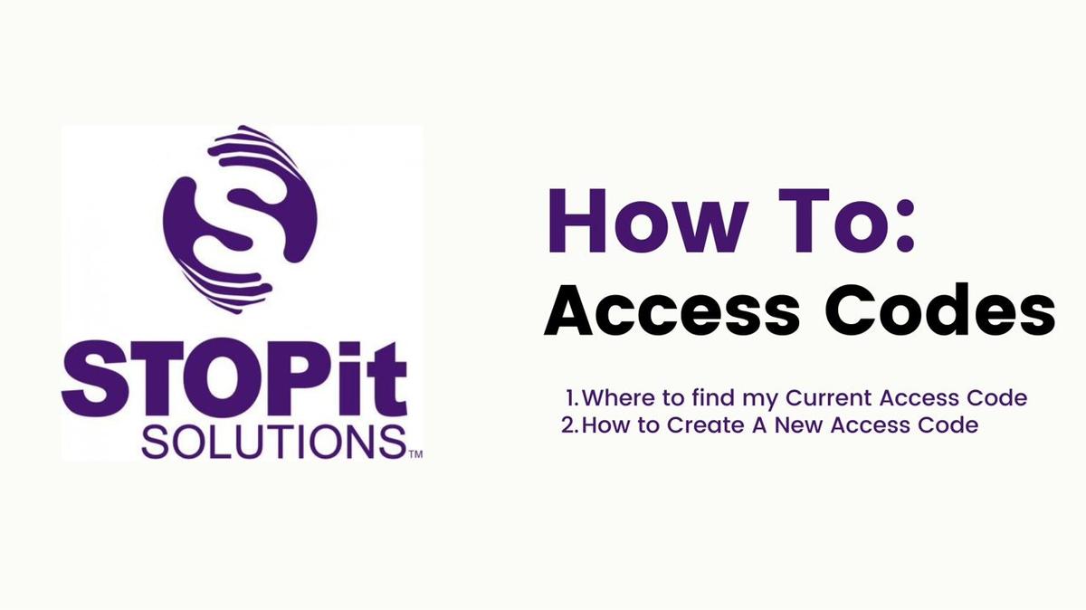 How To- Access Codes