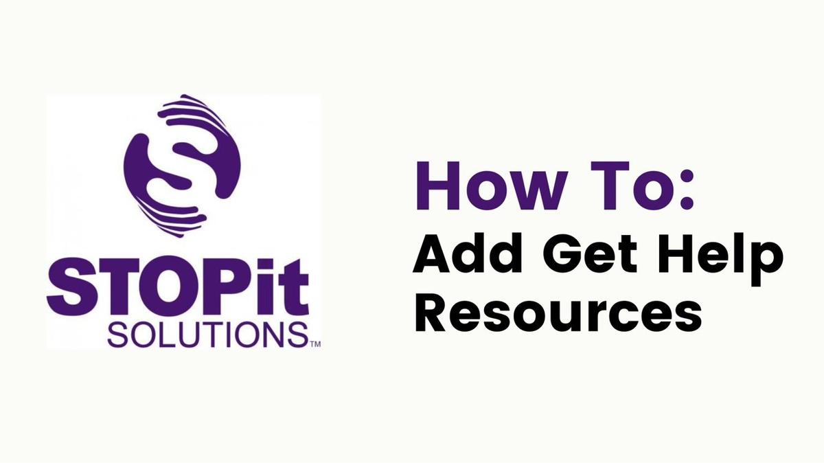 How To- Get Help Resources