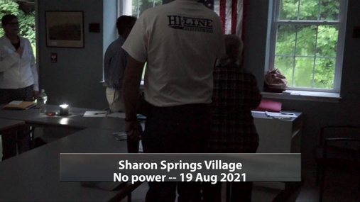 Sharon Springs Village -- 19 Aug 2021 No power