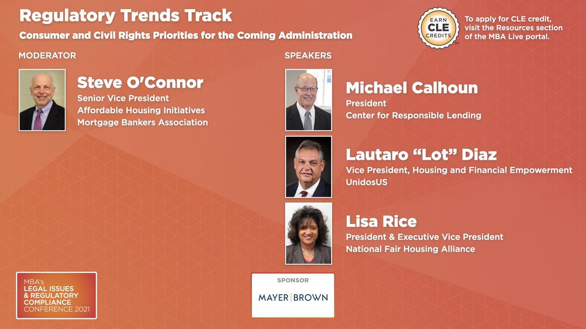 Wednesday Track 2: Regulatory Trends: Consumer and Civil Rights Priotities