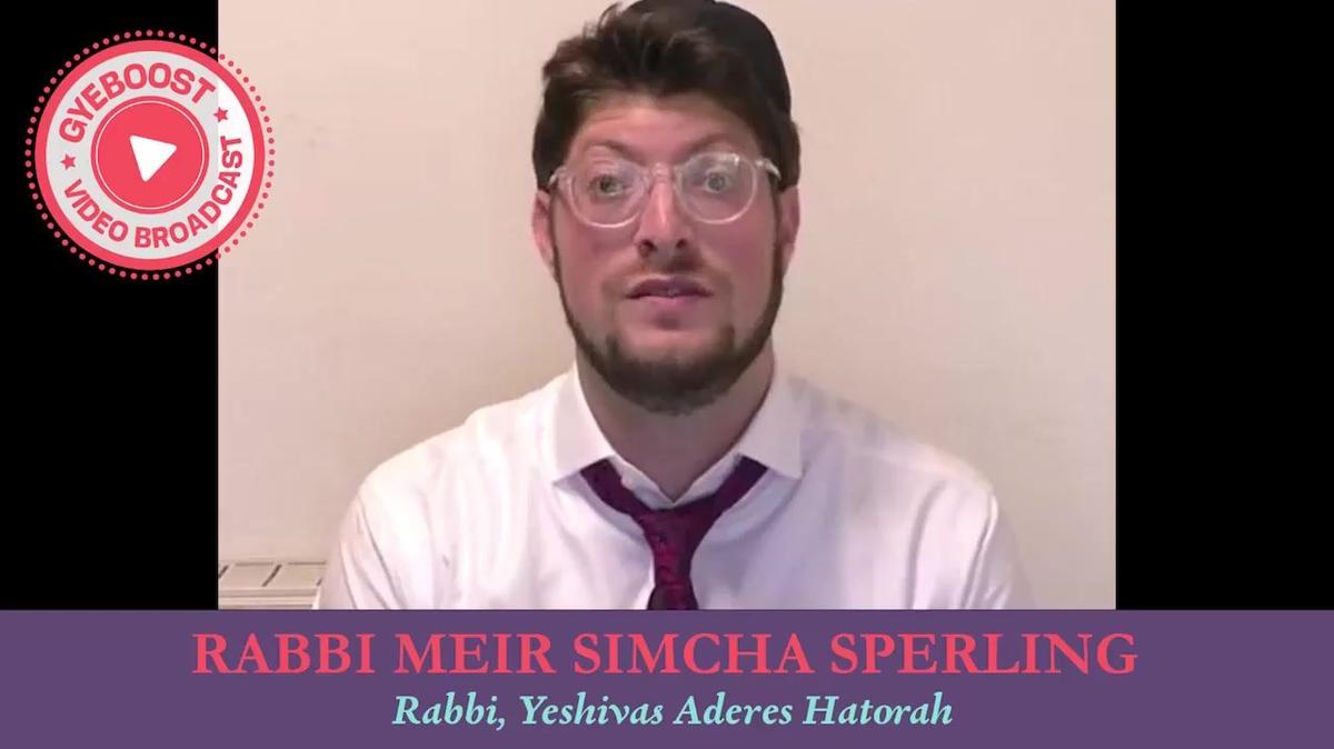 800 - Rabbi Meir Simcha Sperling - No vayas allí