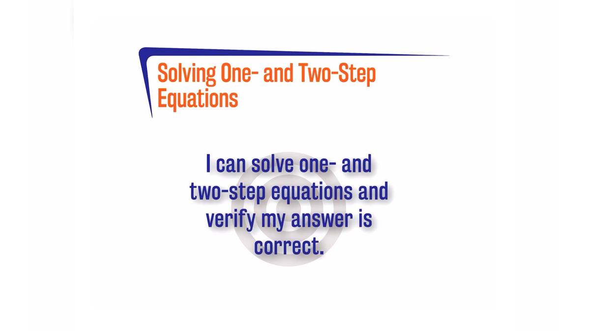 FL 3.1.1 Solving One- and Two-Step Equations