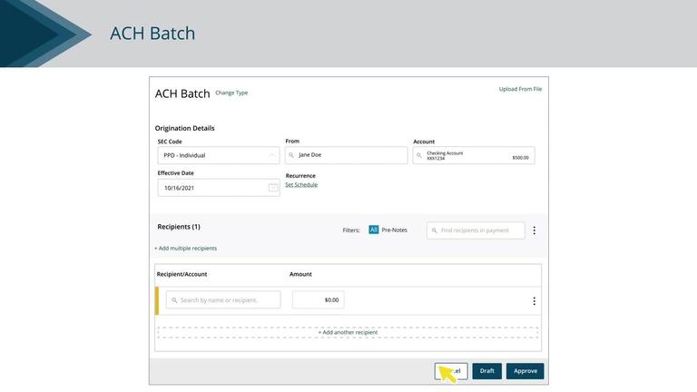 Creating an ACH Batch