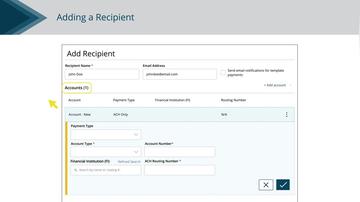Recipients (ACH Only)