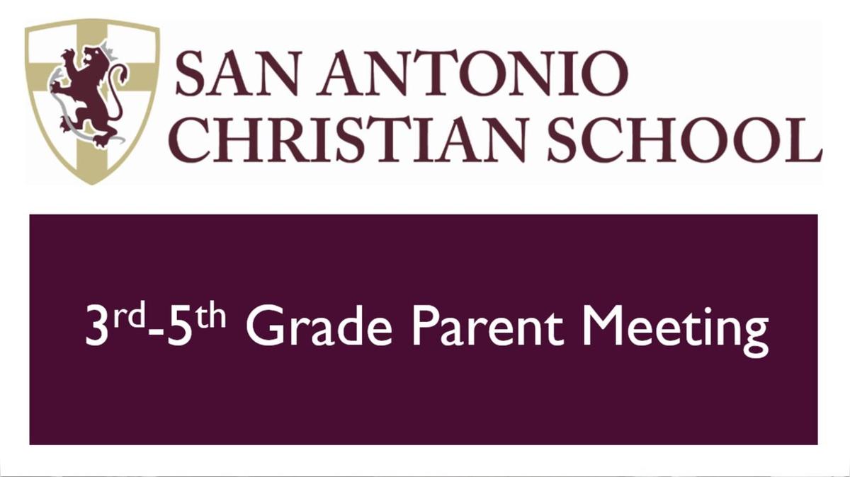 Moving Up: 3rd-5th Parent Meeting