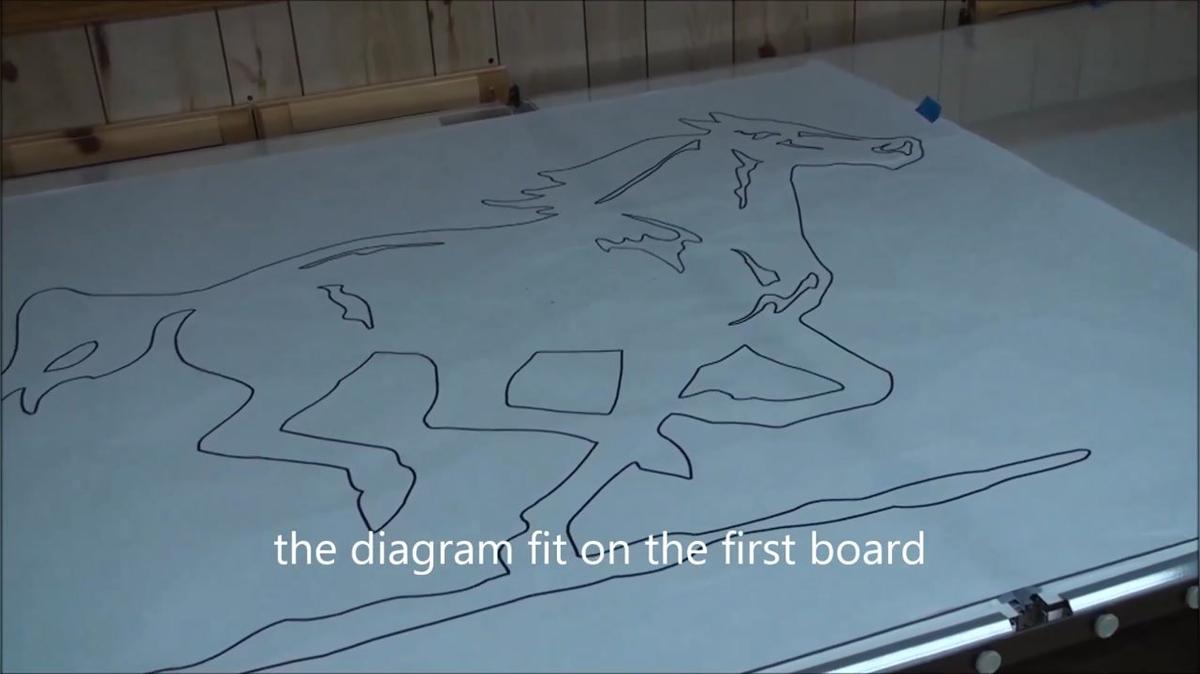 digitizing a running horse diagram for plasma,laser or cnc router