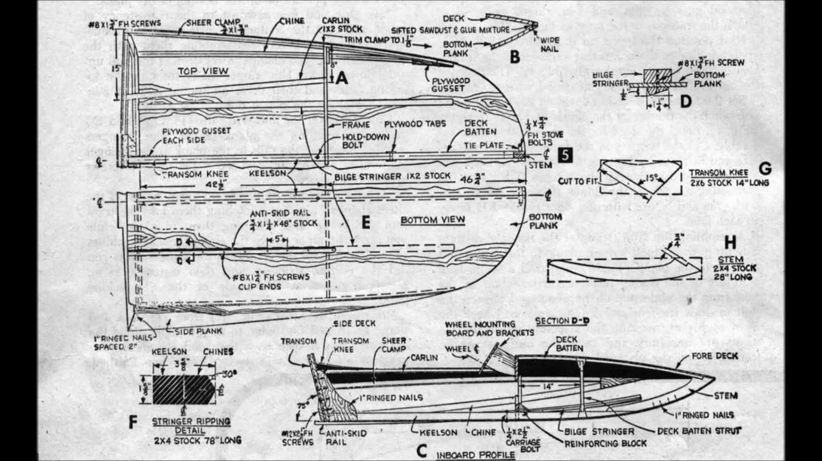 digitize a small racing boat , an old diagram and partially assemble it