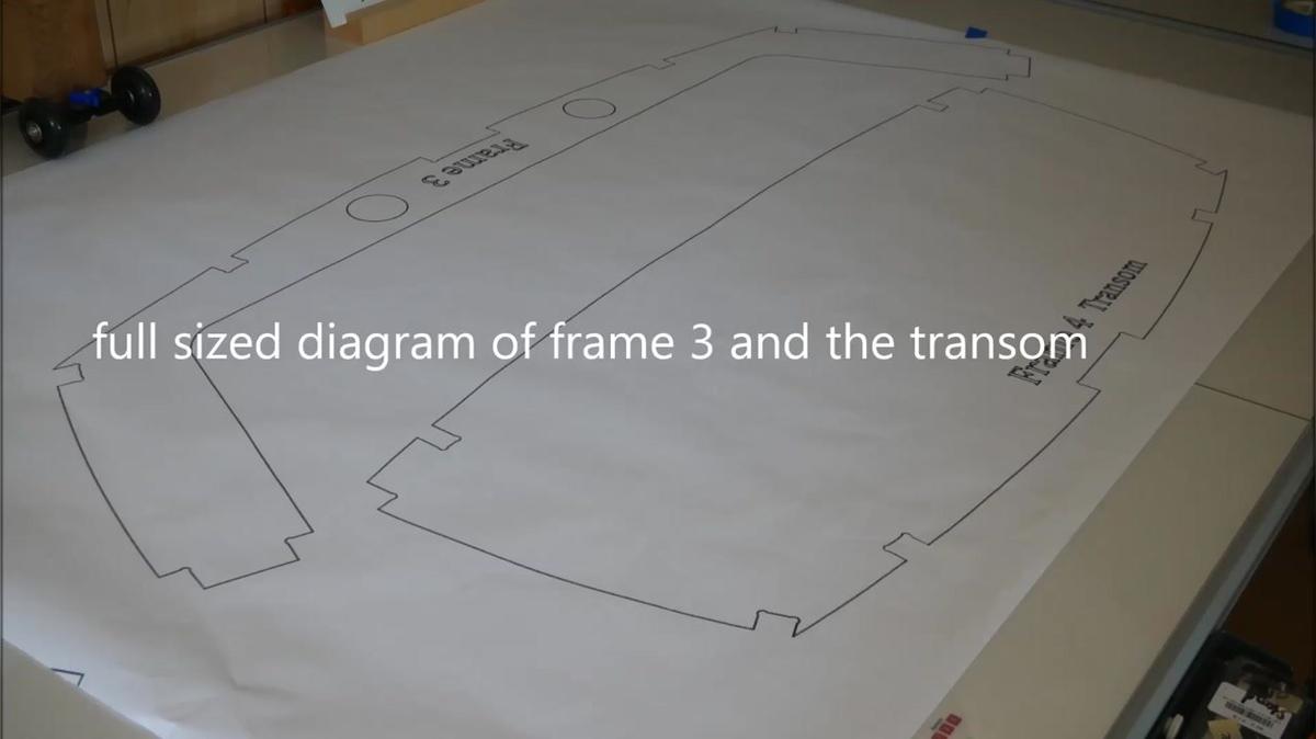 trace out the plans from a 1950 a speedy 14 foot international dingy class sailer
