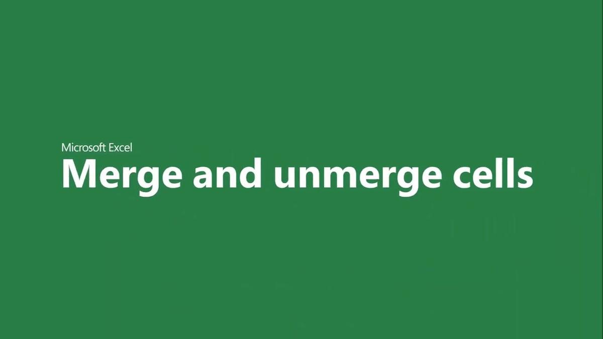 How to merge and unmerge cells in Microsoft Excel