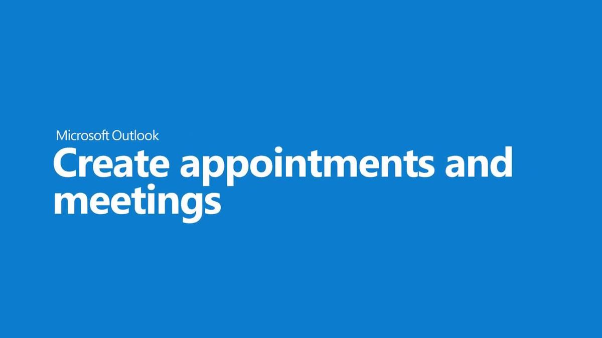 Create appointments and meetings in Outlook