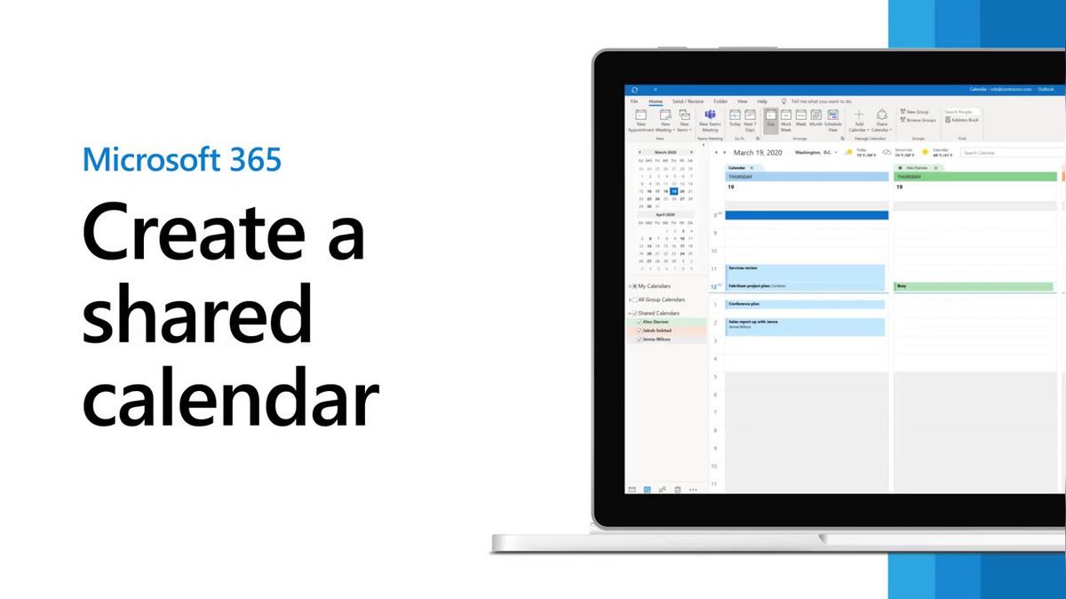 How to create a shared calendar in Outlook