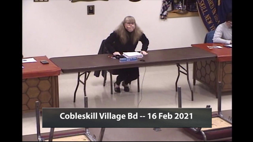 Cobleskill Village Bd -- 16 Feb 2021