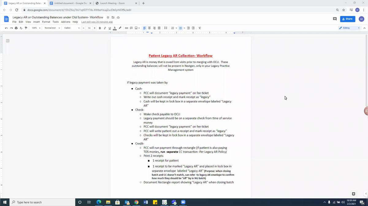 Legacy AR Collection Workflow- AR purchased by SVP
