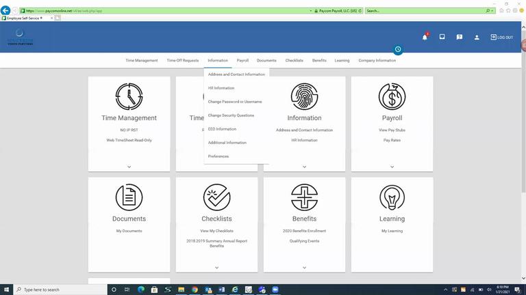 Paycom - Change Username and Password