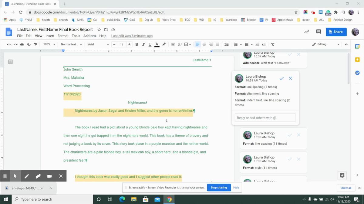Suggestions and Comments in Google Docs