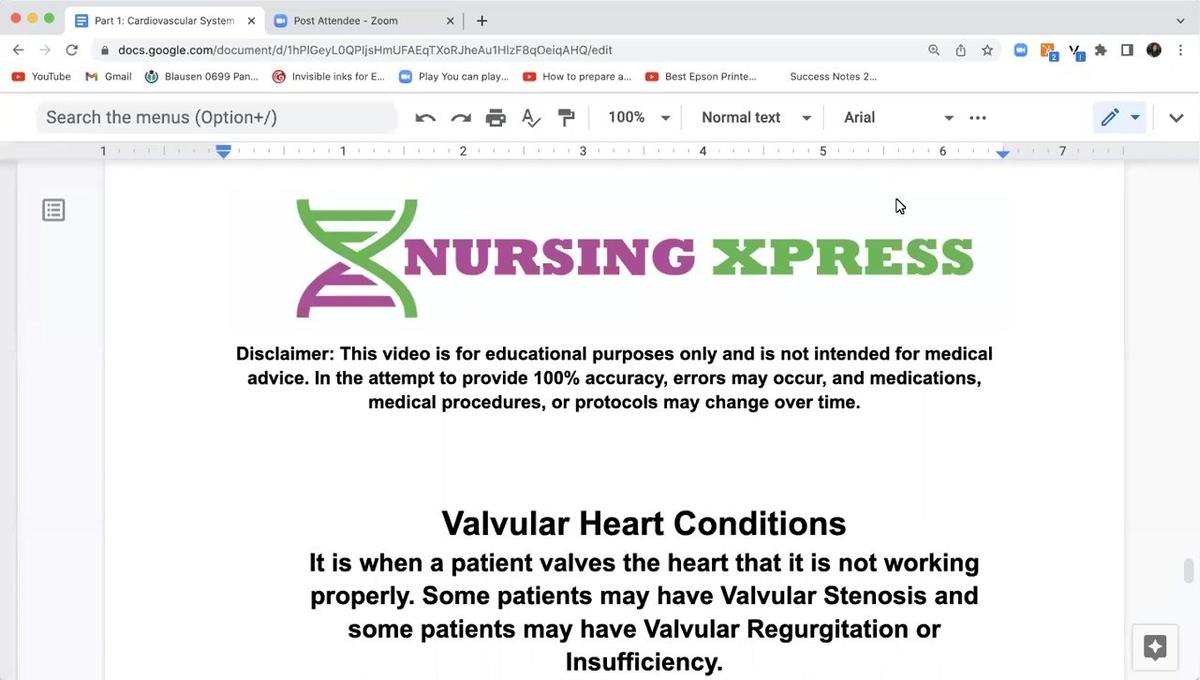 Lesson 5B Valvular Heart Conditions