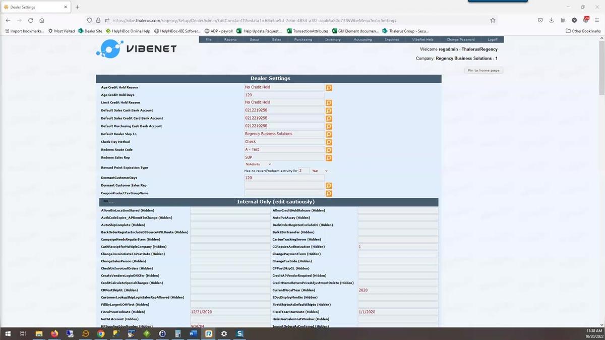 Regency_CollectionModuleSetup