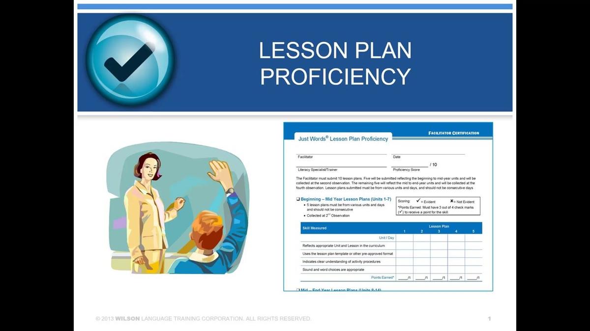 JW Facilitator Development Lesson Plan Profiency