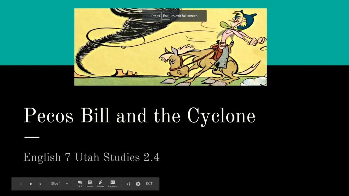 Pecos Bill and the Cyclone