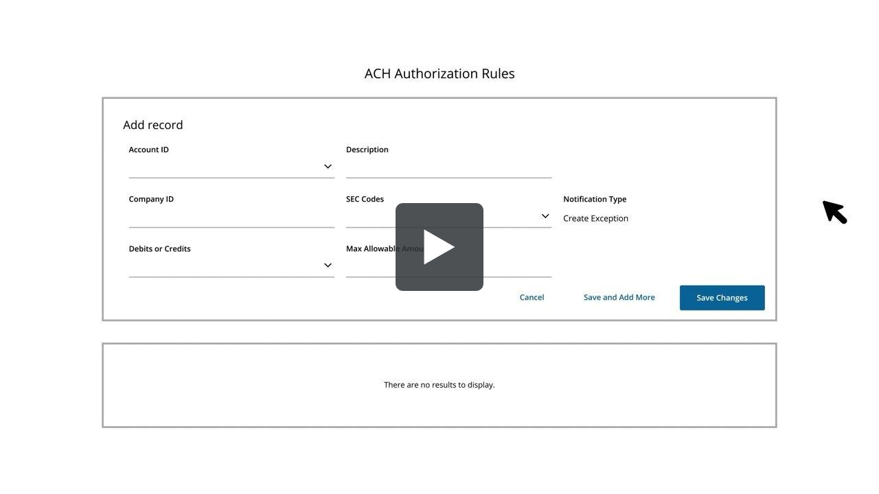 ACH Authorization Rules