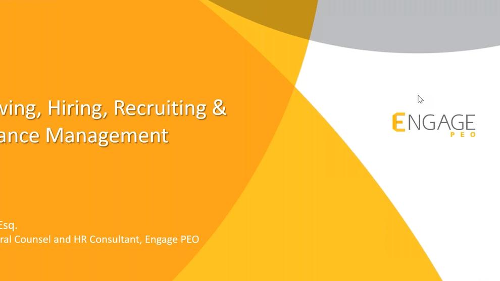 The Engage Monthly HR Webinar - Recruiting Best Practices