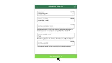 Managing ACH Batch Templates