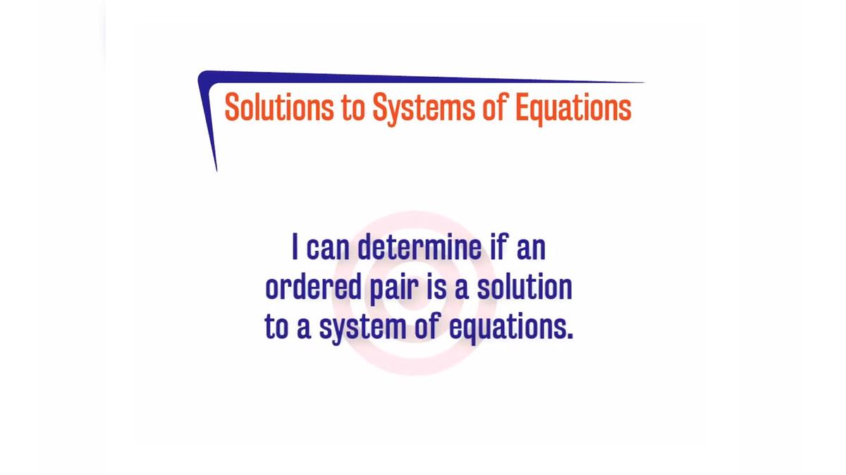 Solutions to Systems of Equations