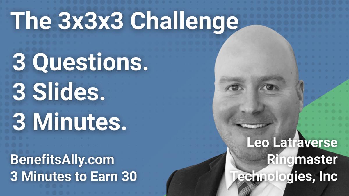 Ringmaster Technologies, Inc - 3x3x3 Challenge with Leo Latraverse