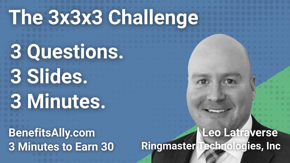Ringmaster Technologies, Inc - 3x3x3 Challenge with Leo Latraverse