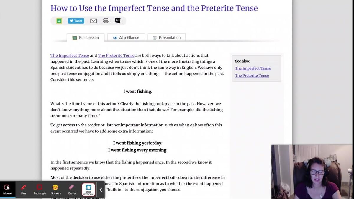 How to Use the Imperfect Tense and the Preterite Tense - Spanish411