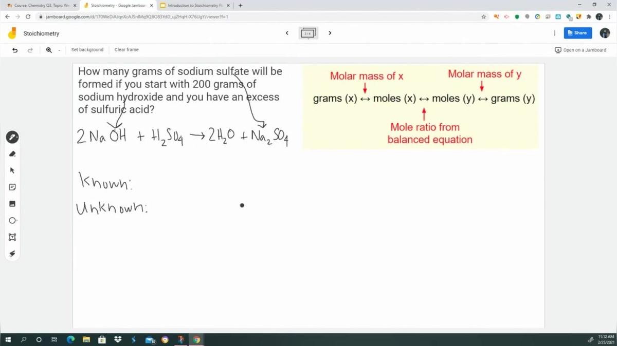 mass to mass stoichiometry