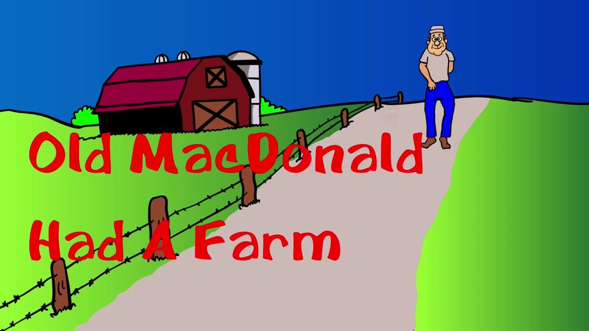 Old MacDonald Had A Farm - Singalong Cartoon