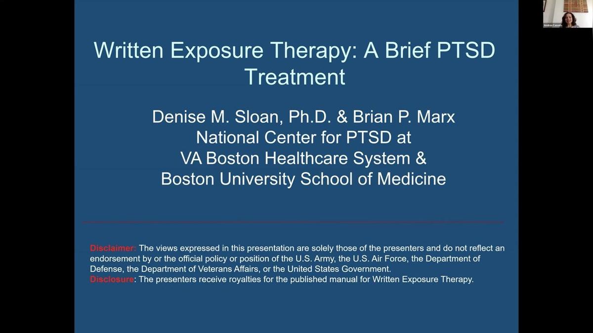 Session 1: WET Training for Therapists