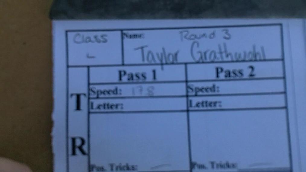 Taylor Grathwohl W1 Round 3 Pass 1