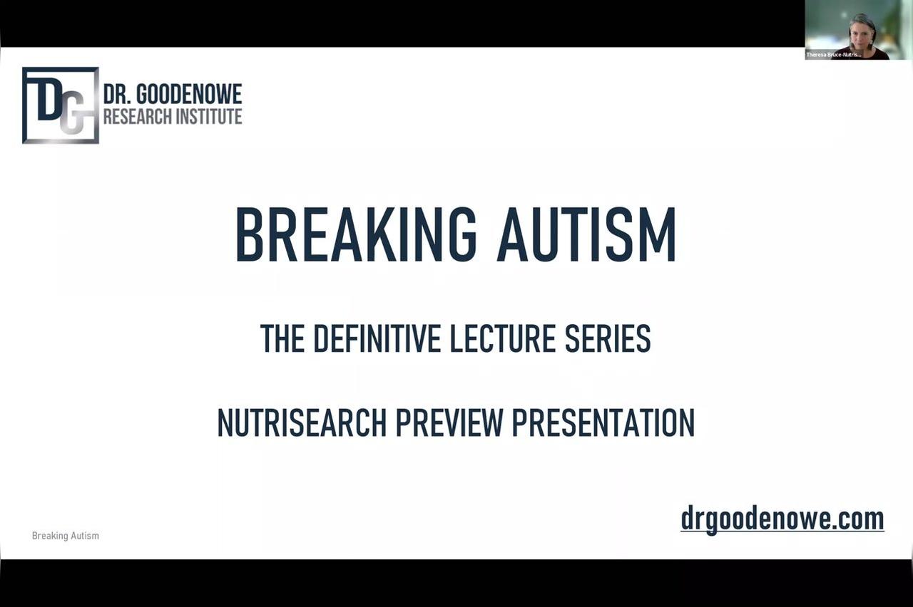 Autism and Related Disorders -Dr Goodenowe Prodrome