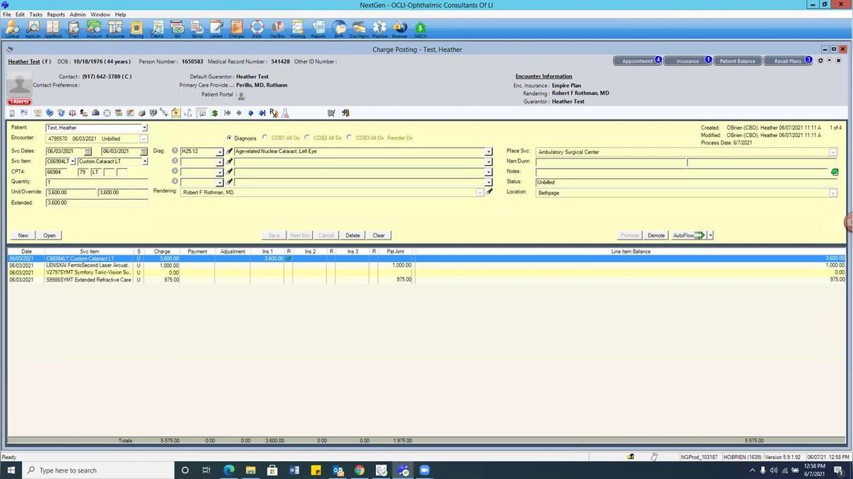Surgical Posting With Premium Services &amp; Legacy Payment Part 2-NextGen, Practice Management (2)