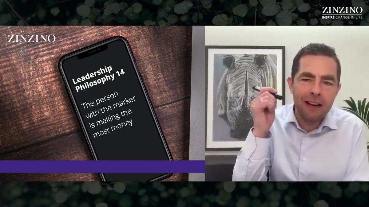 Leadership Philosophy 14 – The person with the marker is making the most money