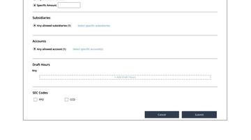 Allowed Actions - SEC Codes
