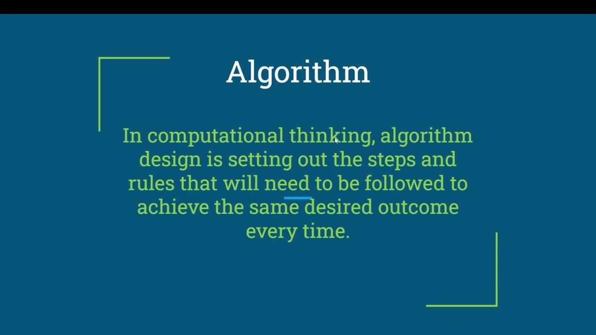 Computational Thinking Explanations - Algorithm