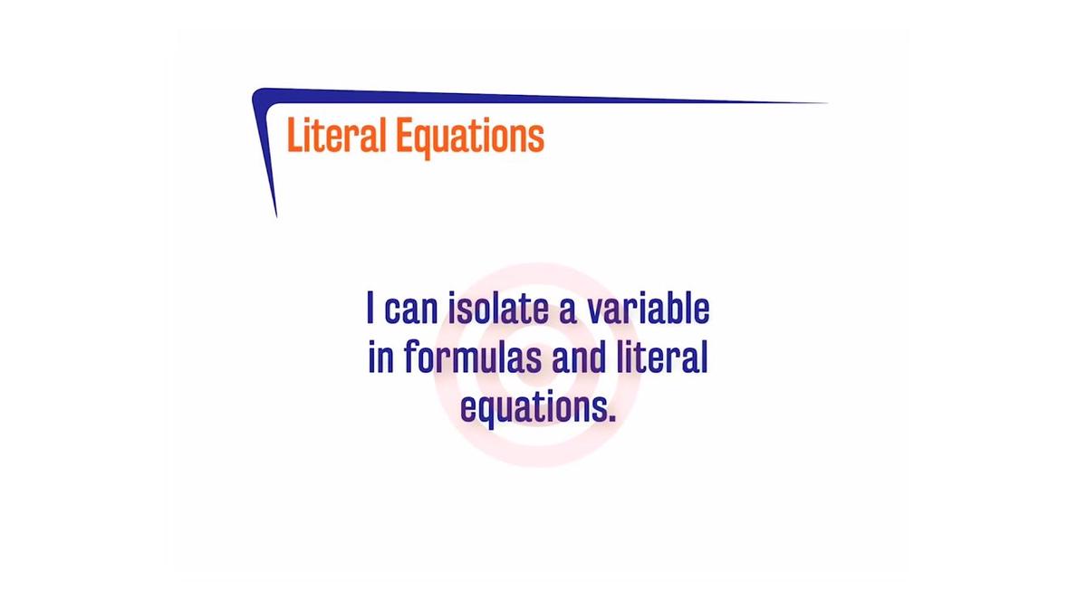 FLSP A.1.4 Literal Equations