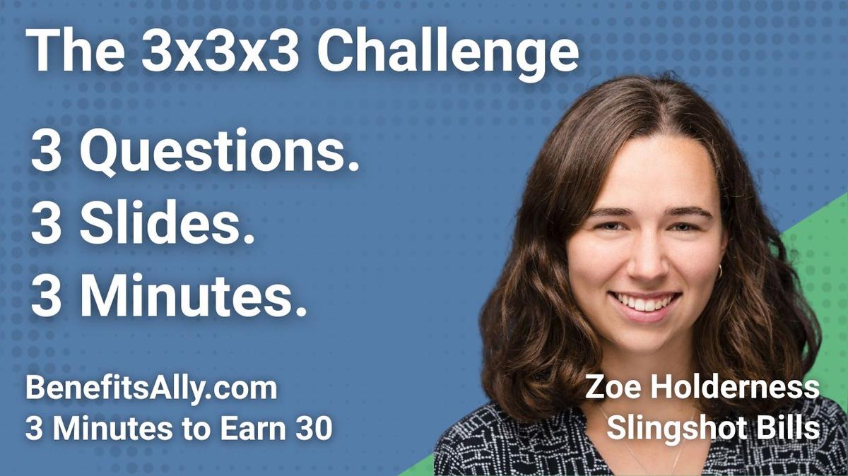 Slingshot Bills - 3x3x3 Challenge with Zoe Holderness