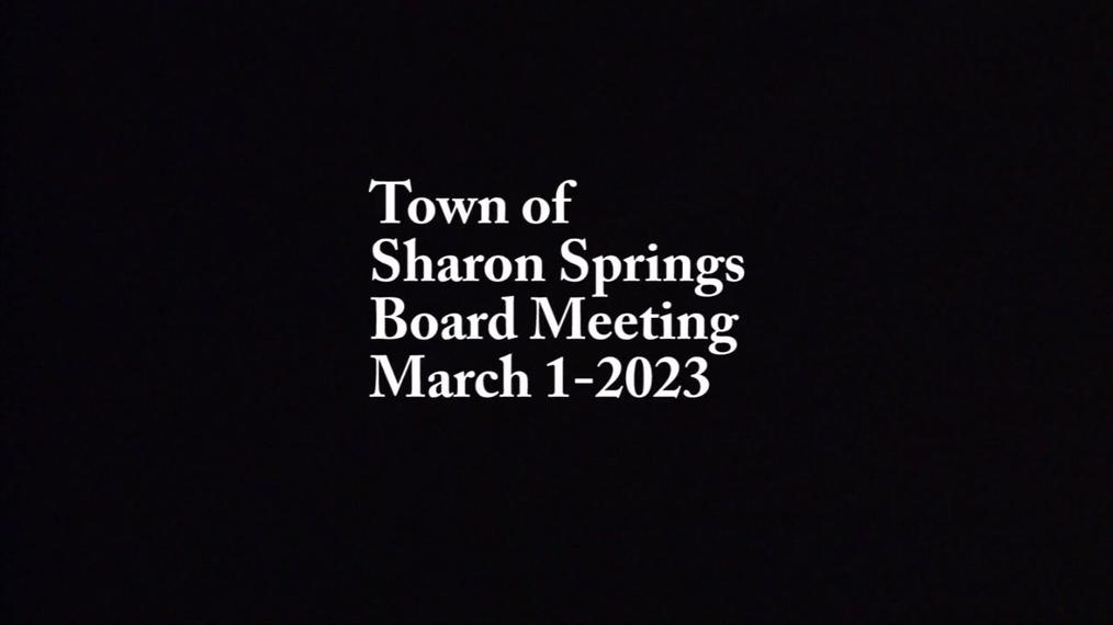 Twn Sharon Springs Brd. Mar.1-2023