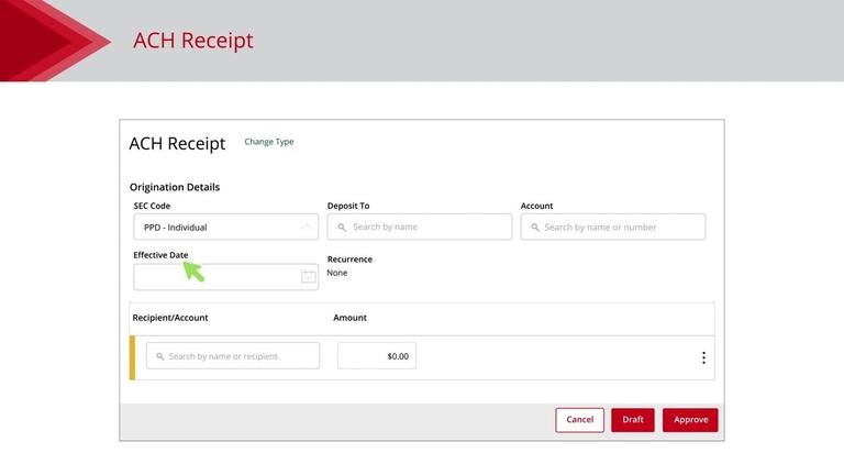 Creating an ACH Receipt